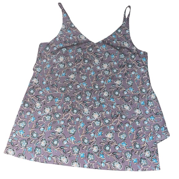 Cabi 3453 Spring Floral Scrollwork S Cami Blouse Top Purple Adjustable Straps - Picture 2 of 5